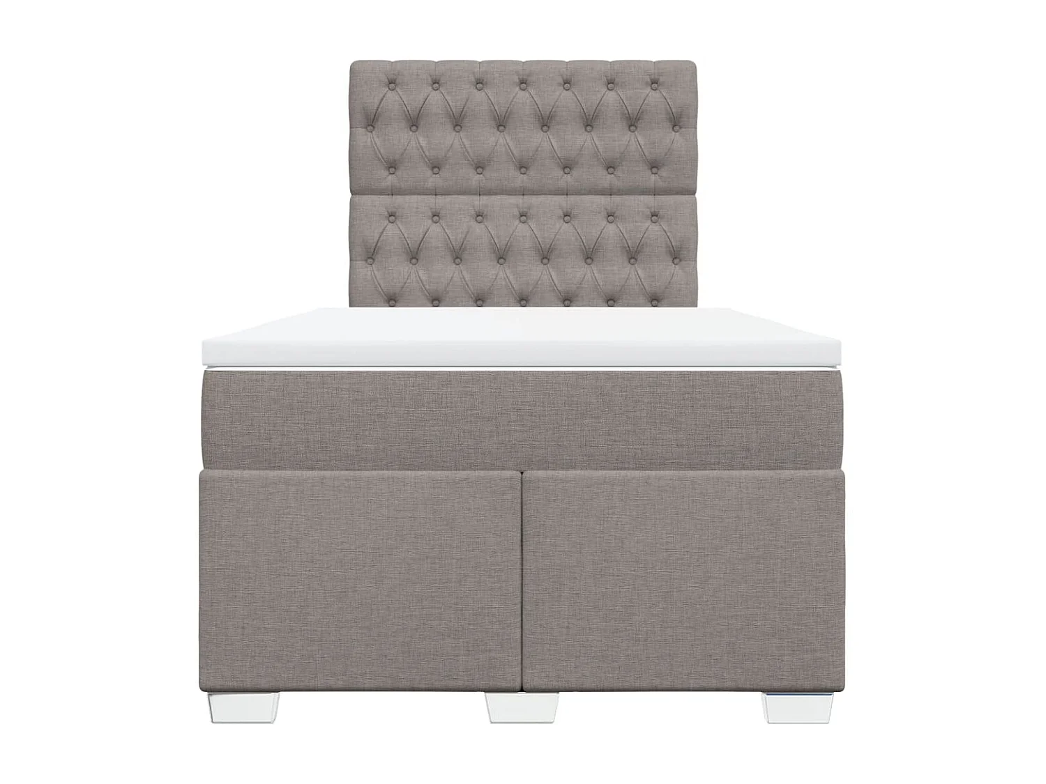 Boxspring met matras stof taupe 120x190 cm