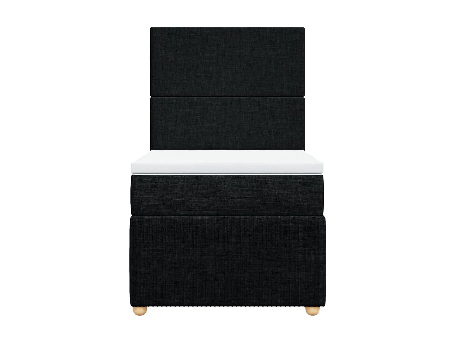 Sommier à lattes de lit avec matelas Noir 90x200 cm Tissu