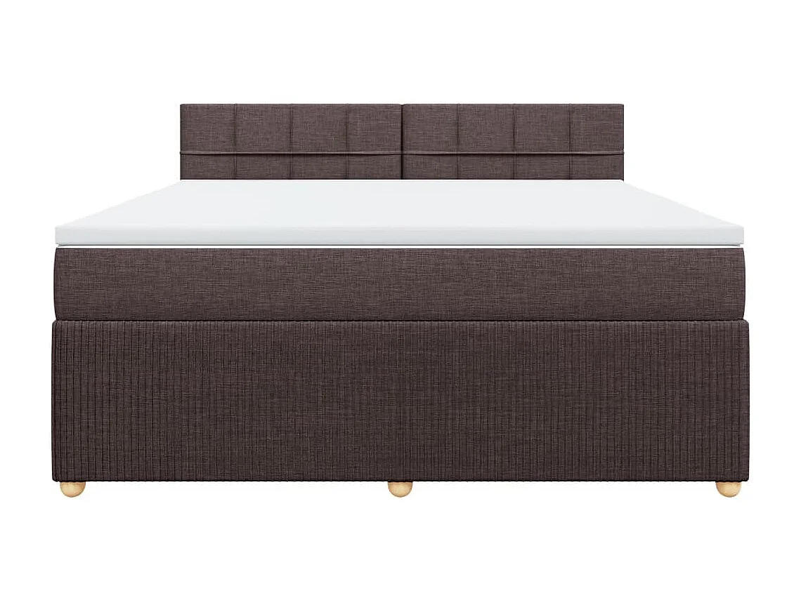 Sommier à lattes de lit avec matelas Marron foncé 180x200 cm