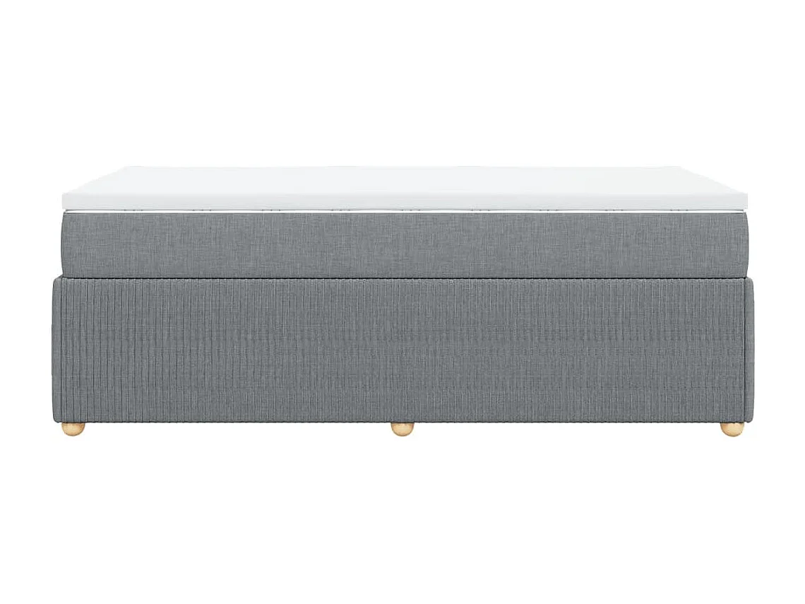 Sommier à lattes de lit avec matelas Gris clair 100x200cm Tissu