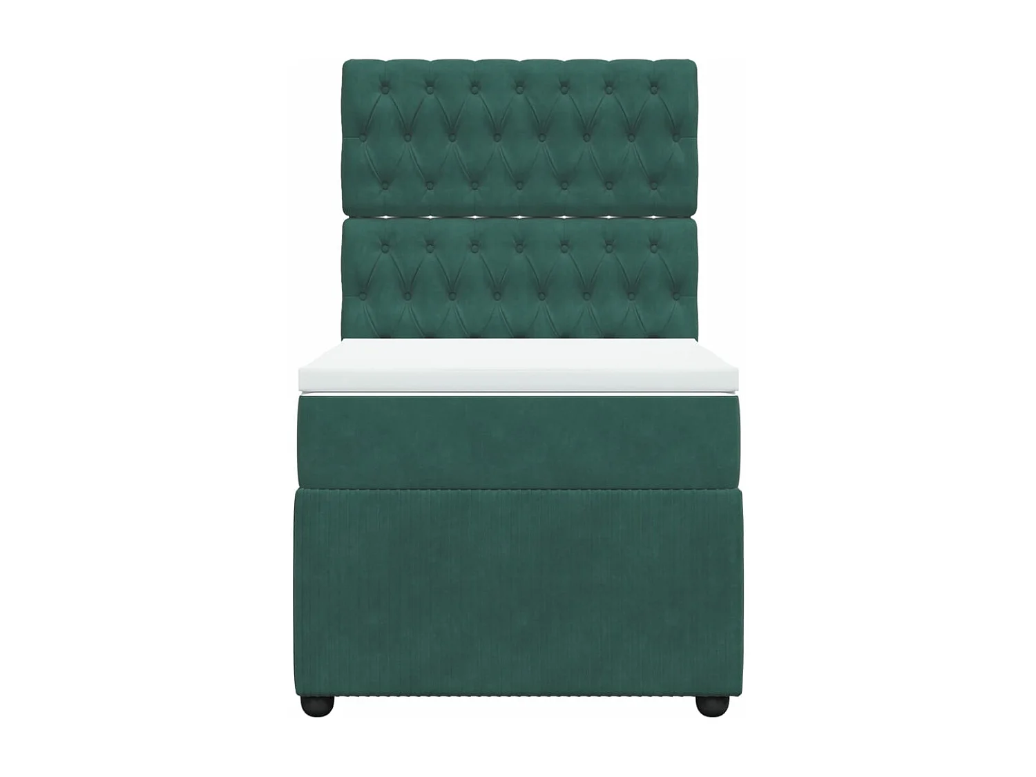 Sommier à lattes de lit avec matelas Vert foncé 100x200 cm