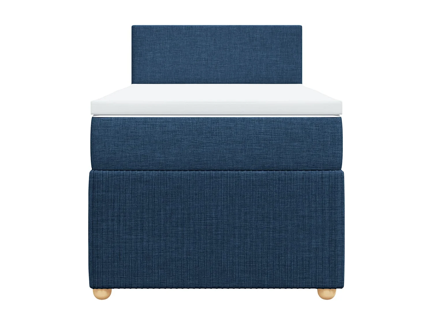 Sommier à lattes de lit avec matelas Bleu 100x200 cm Tissu