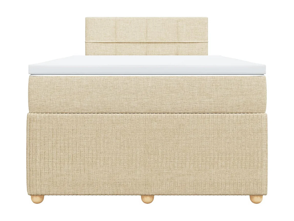 Boxspring met matras stof crèmekleurig 120x200 cm