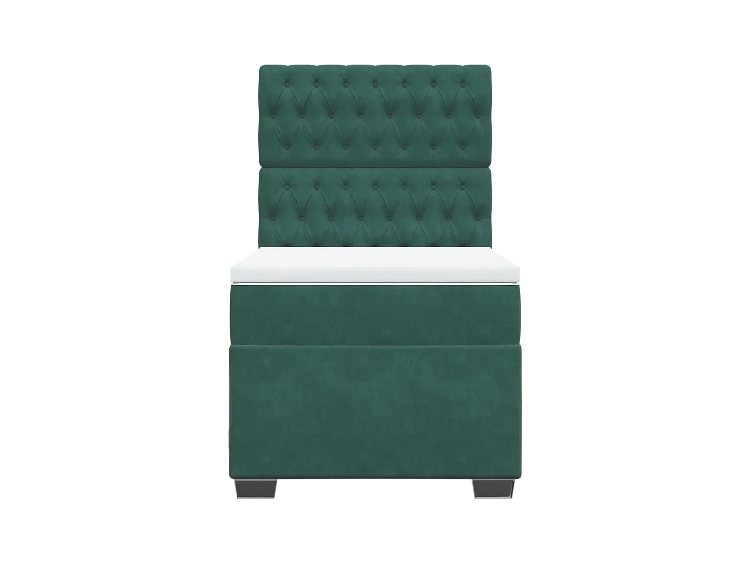 Sommier à lattes de lit avec matelas Vert foncé 90x200 cm