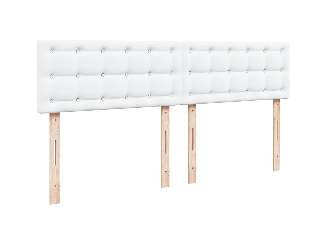 Sommier à lattes de lit avec matelas Blanc 180x200cm Similicuir