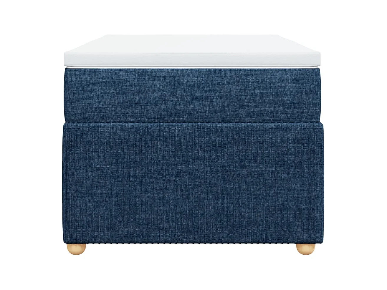 Cama com molas/colchão 80x200 cm tecido azul
