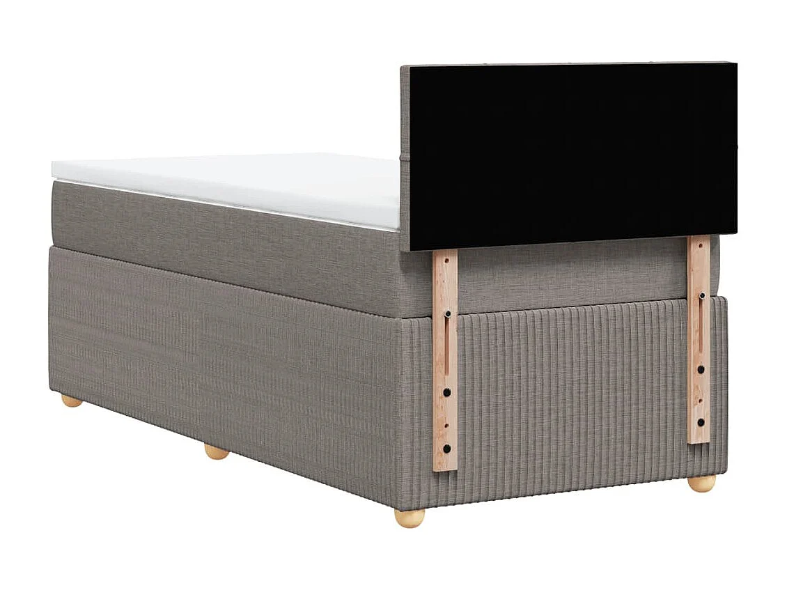 Boxspring met matras stof taupe 100x200 cm