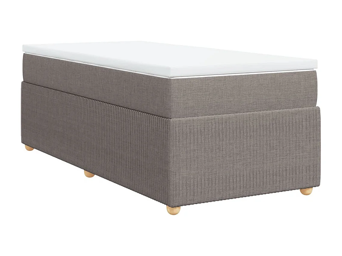 Sommier à lattes de lit avec matelas Taupe 90x190 cm Tissu
