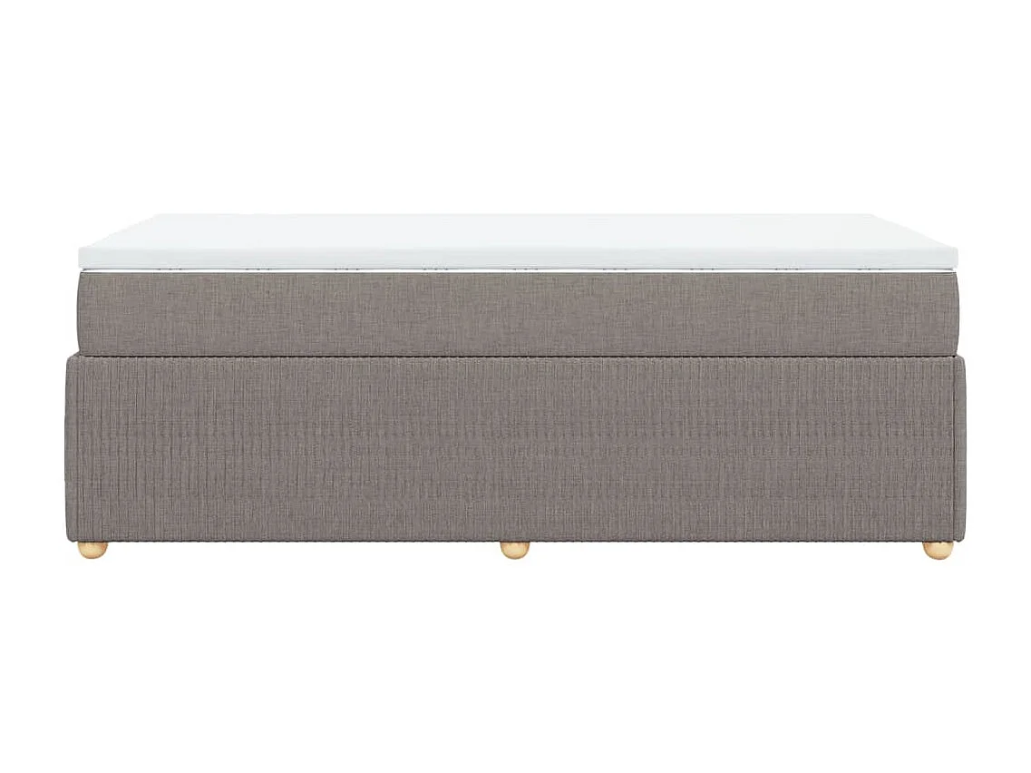 Sommier à lattes de lit avec matelas Taupe 90x190 cm Tissu