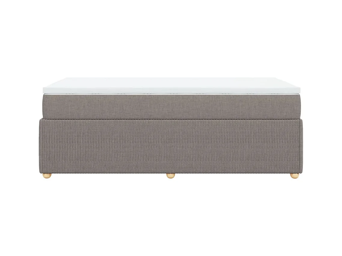 Sommier à lattes de lit avec matelas Taupe 90x190 cm Tissu