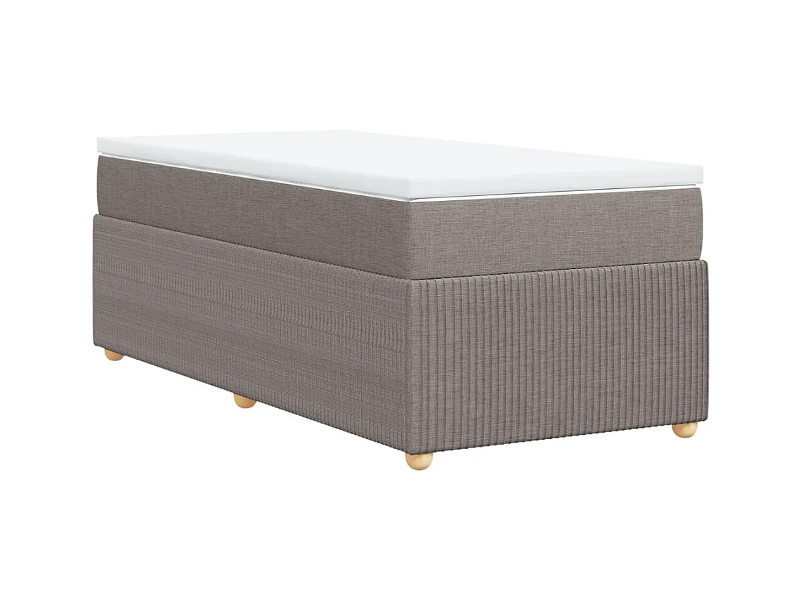Sommier à lattes de lit avec matelas Taupe 90x190 cm Tissu