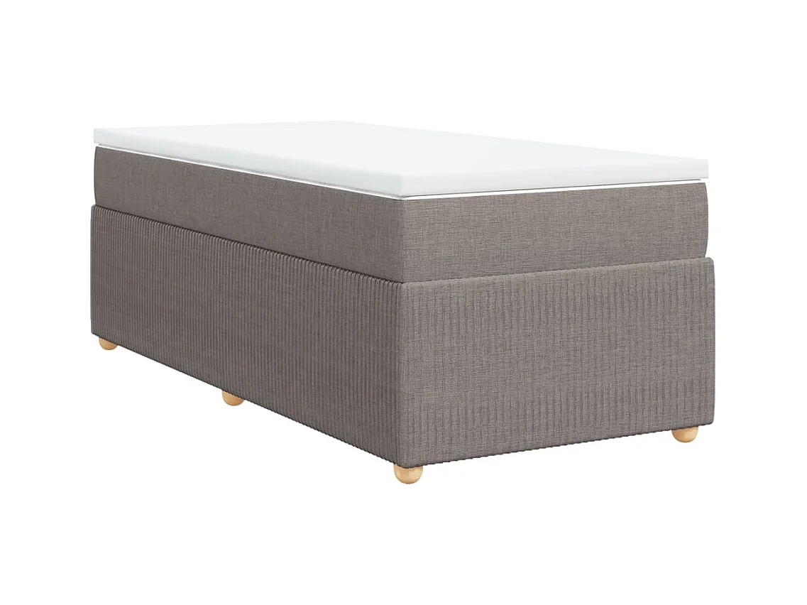 Sommier à lattes de lit avec matelas Taupe 90x190 cm Tissu