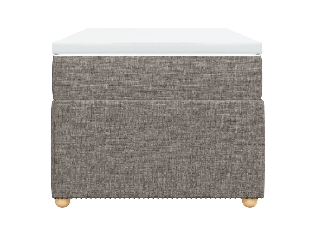 Sommier à lattes de lit avec matelas Taupe 90x190 cm Tissu