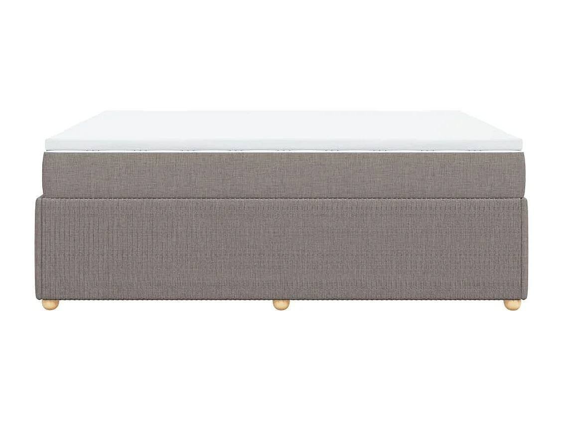 Sommier à lattes de lit avec matelas Taupe 160x200 cm Tissu
