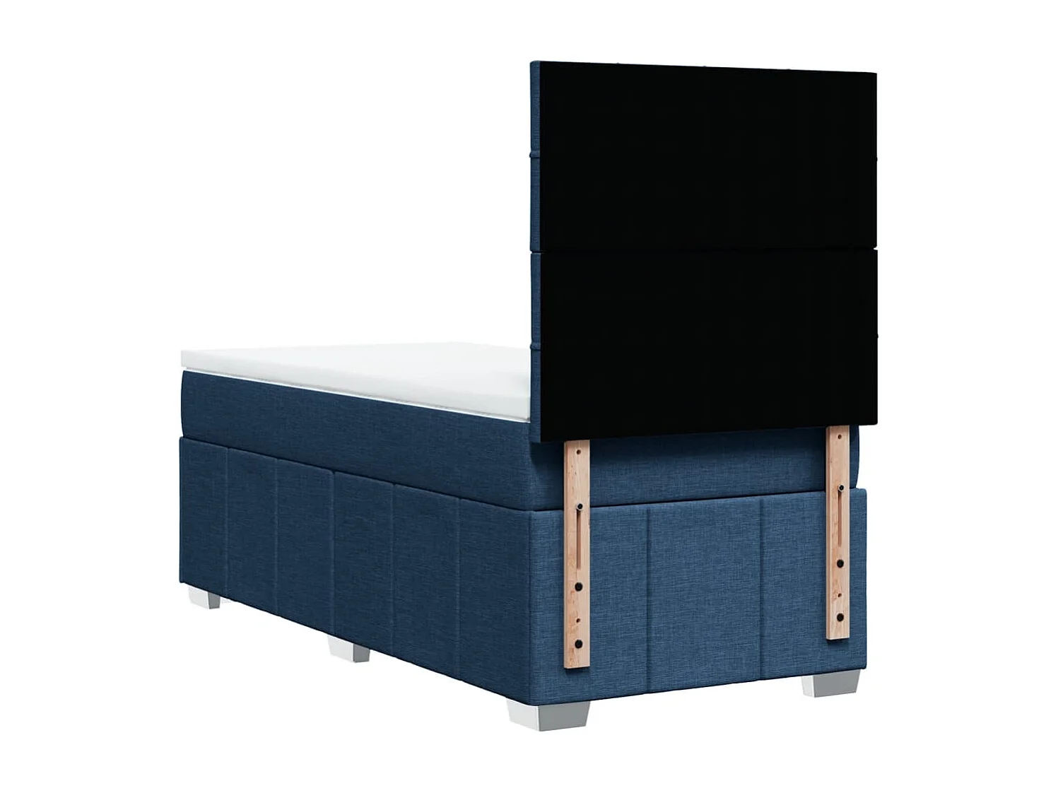 Sommier à lattes de lit avec matelas Bleu 90x200 cm Tissu