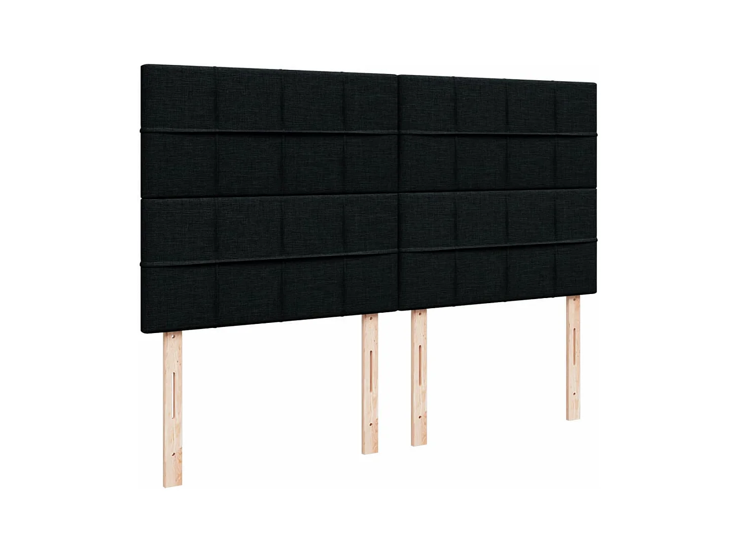 Sommier à lattes de lit avec matelas Noir 180x200 cm Tissu