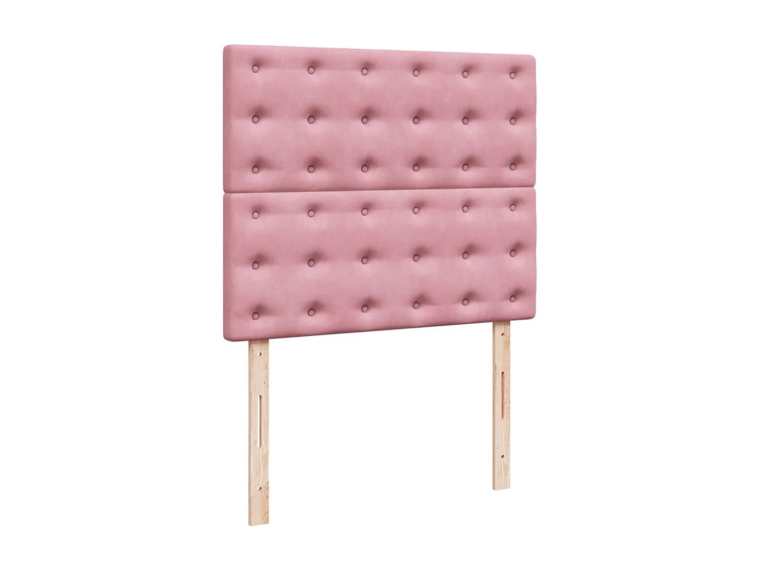 Cama box spring con colchón terciopelo rosa 120x190 cm