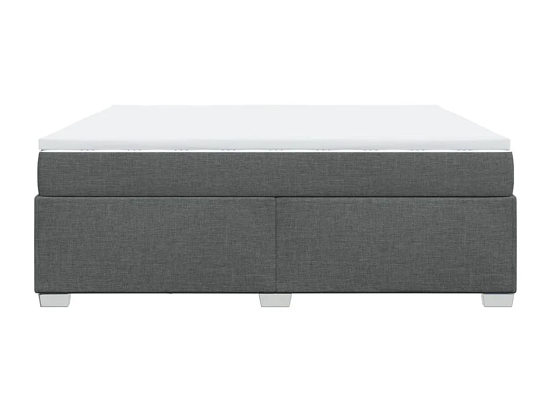 Cama com molas/colchão 180x200 cm tecido cinzento-escuro