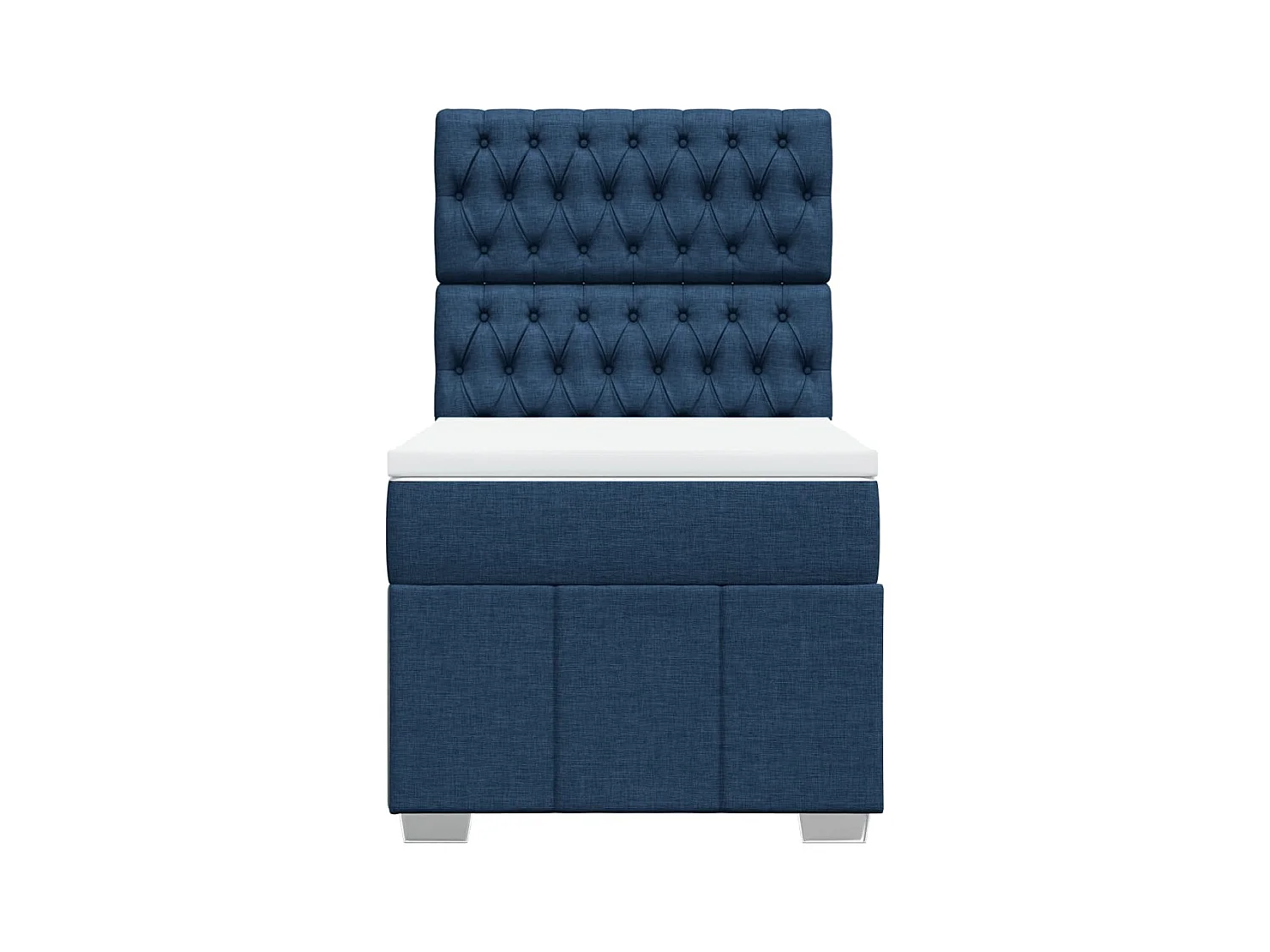Sommier à lattes de lit avec matelas Bleu 90x190 cm Tissu
