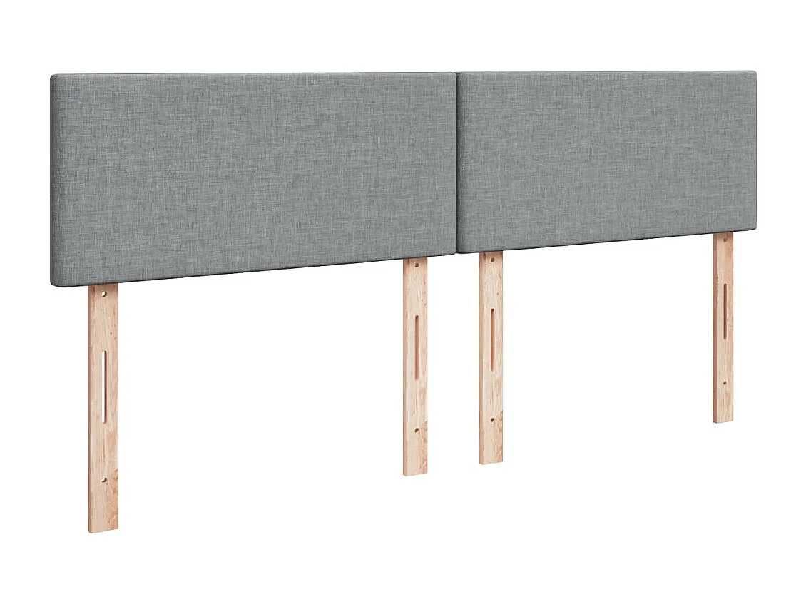 Sommier à lattes de lit avec matelas Gris clair 180x200cm Tissu