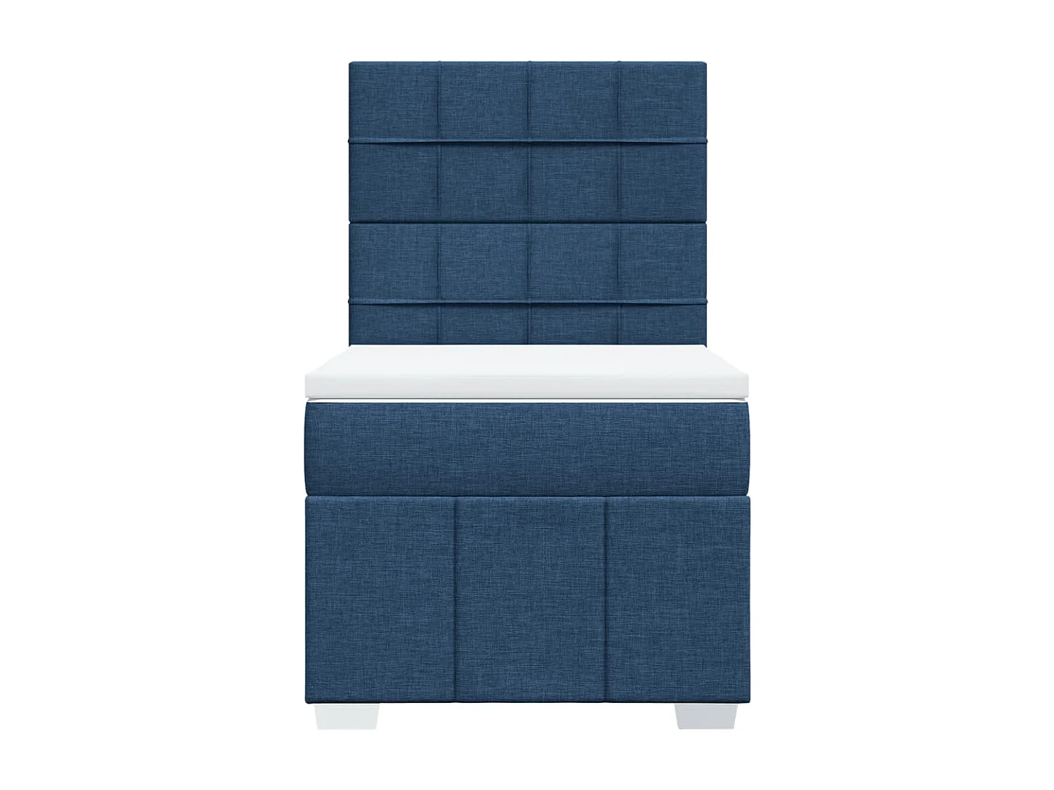 Sommier à lattes de lit avec matelas Bleu 80x200 cm Tissu