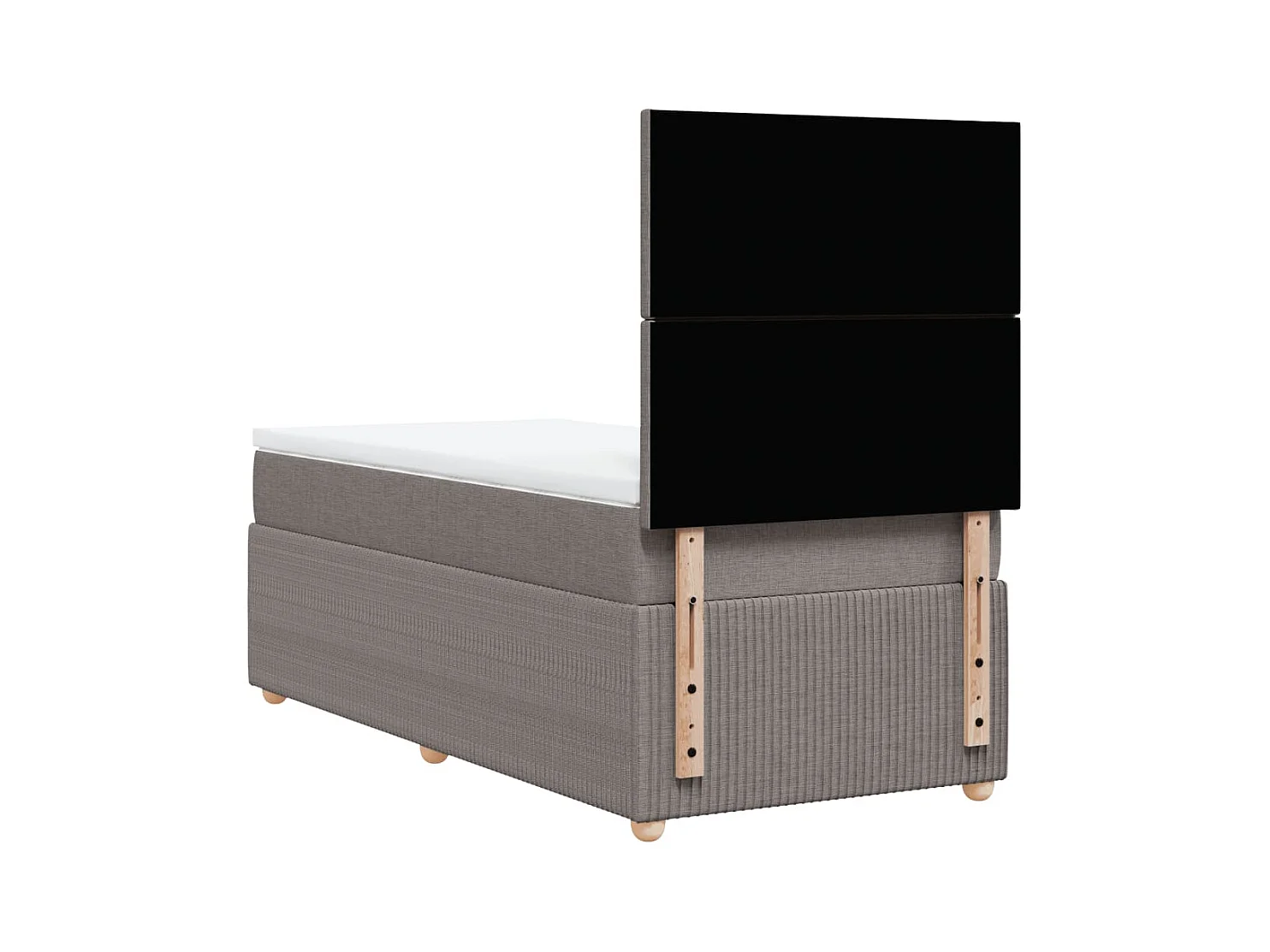 Sommier à lattes de lit avec matelas Taupe 80x200 cm Tissu