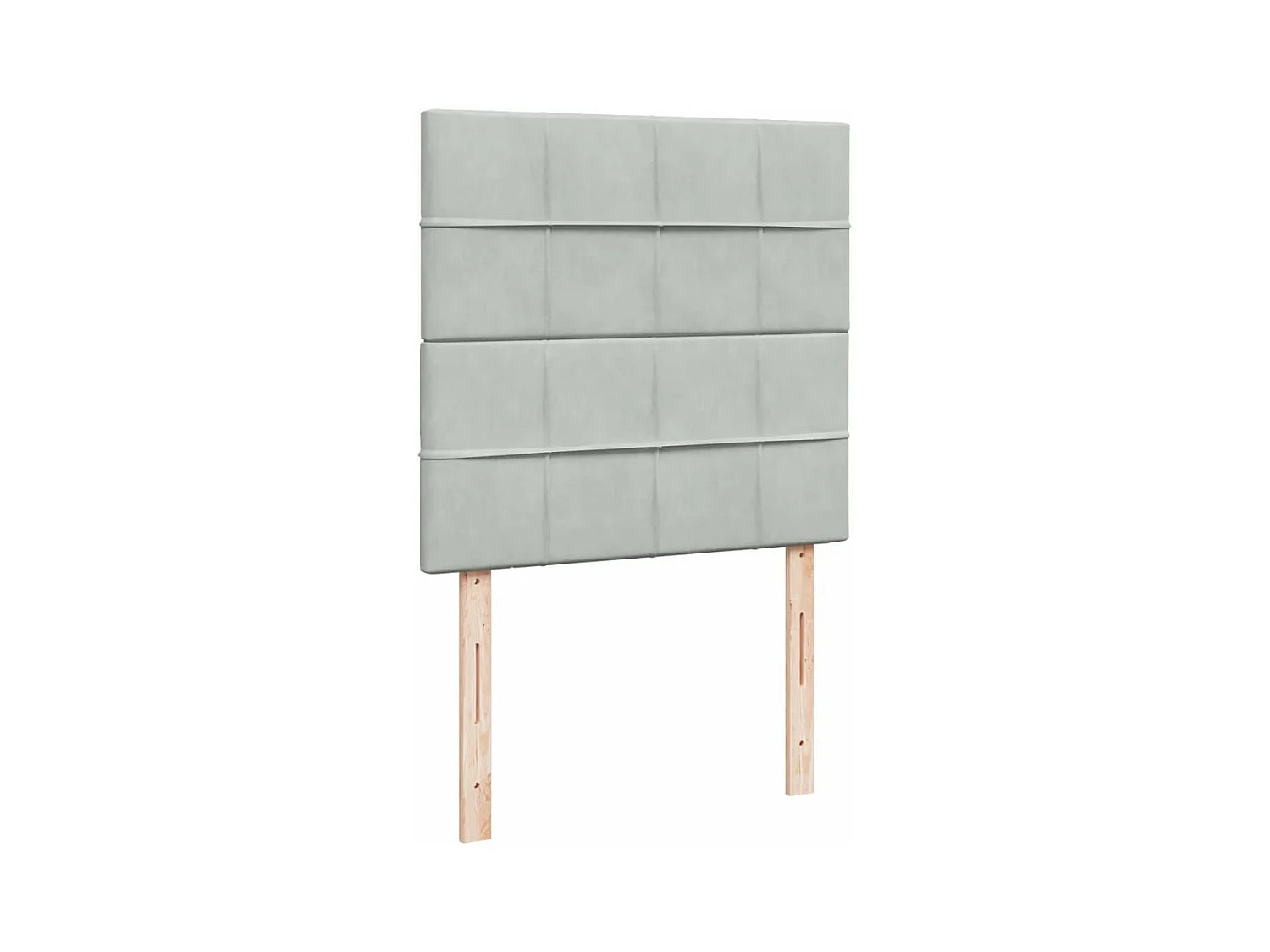 Boxspring met matras fluweel lichtgrijs 90x200 cm