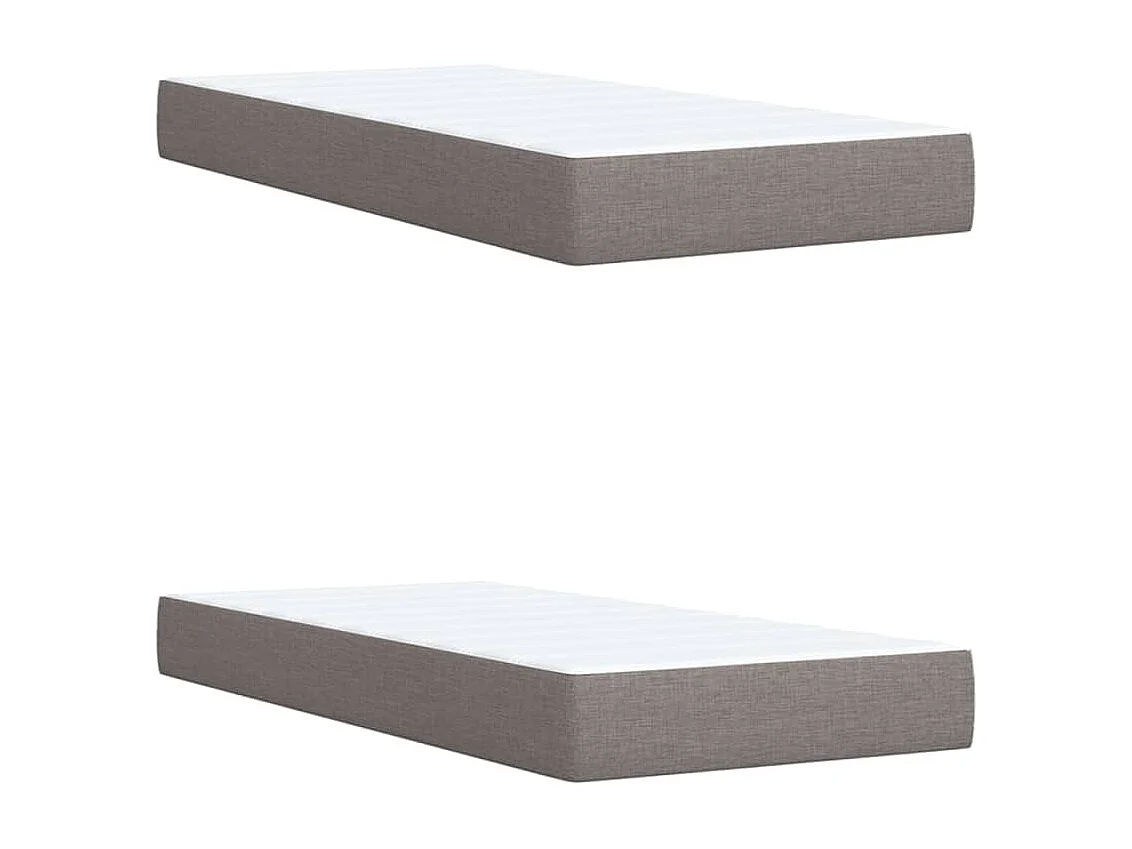 Sommier à lattes de lit avec matelas Taupe 200x200 cm Tissu