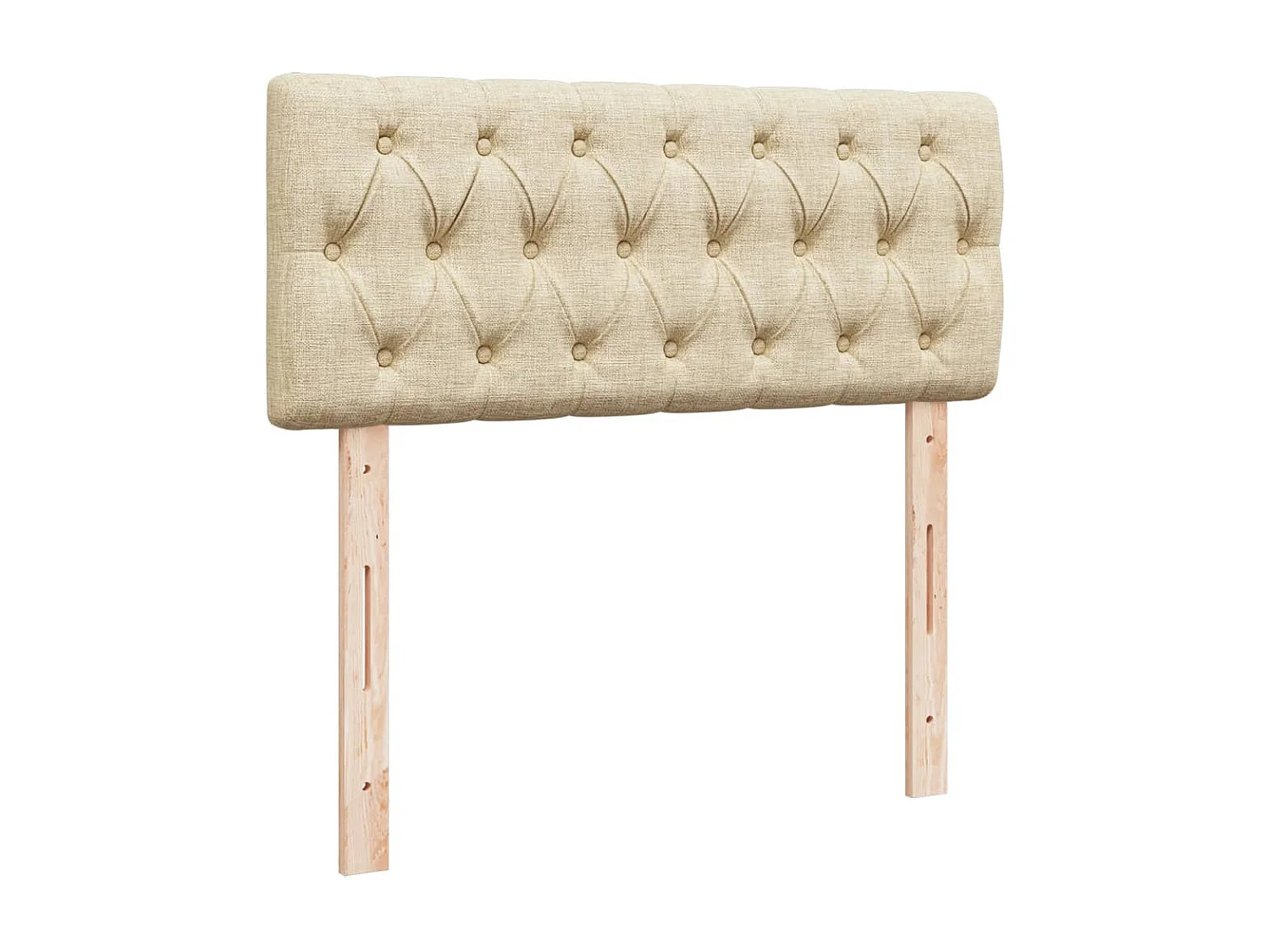 Cama boxspring com colchão 120x190 cm tecido cor creme