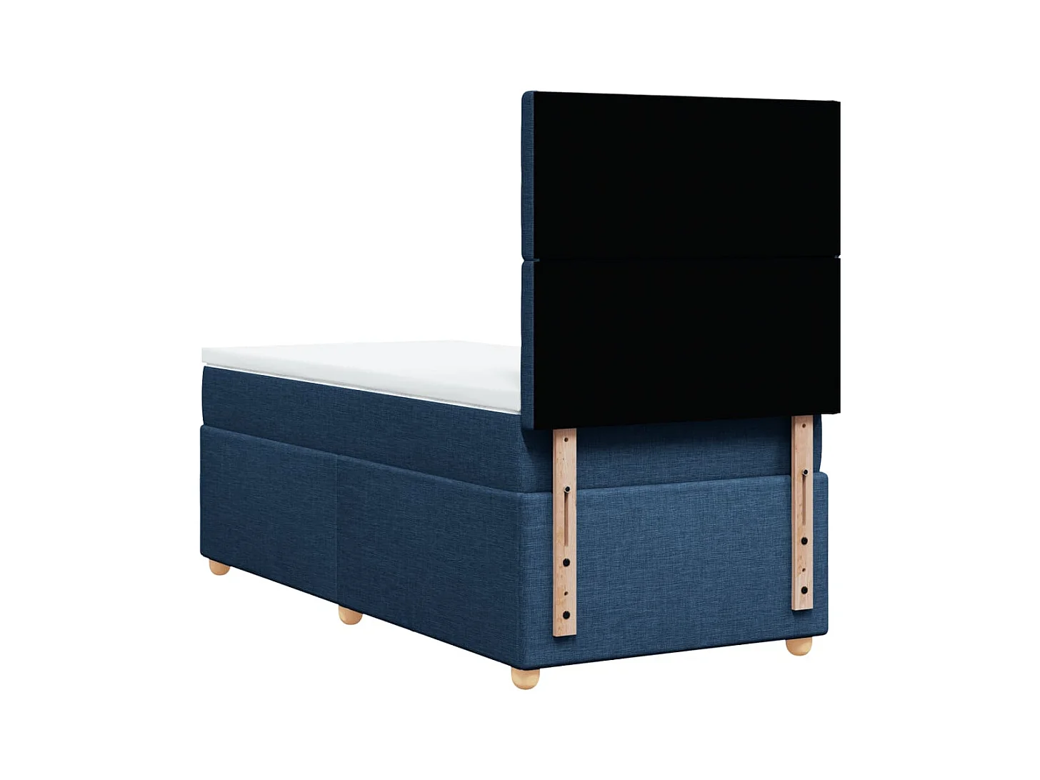 Sommier à lattes de lit avec matelas Bleu 90x200 cm Tissu
