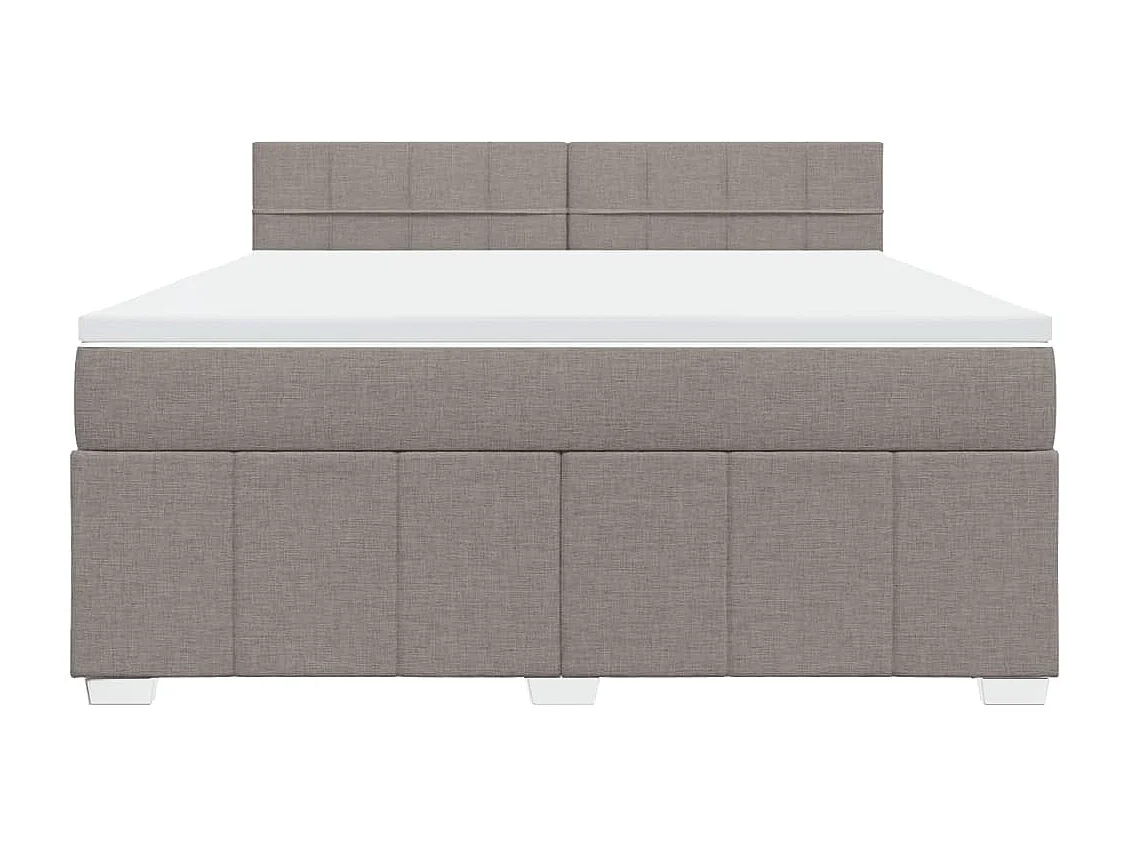 Boxspring met matras stof taupe 180x200 cm