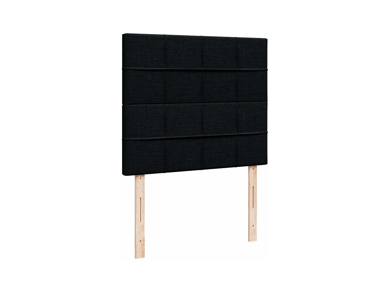 Cama boxspring com colchão 120x190 cm tecido preto