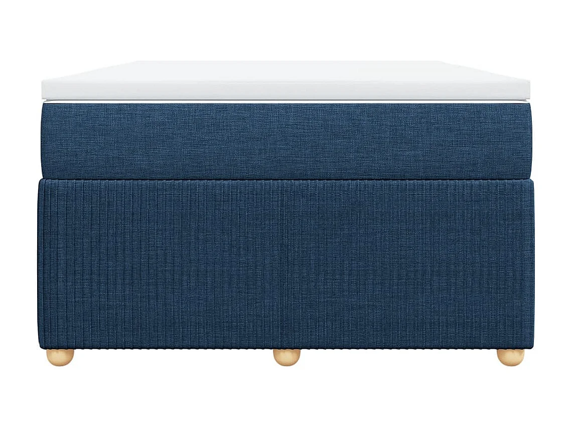 Sommier à lattes de lit avec matelas Bleu 120x200 cm Tissu