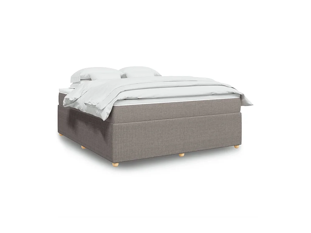 Sommier à lattes de lit avec matelas Taupe 180x200 cm Tissu
