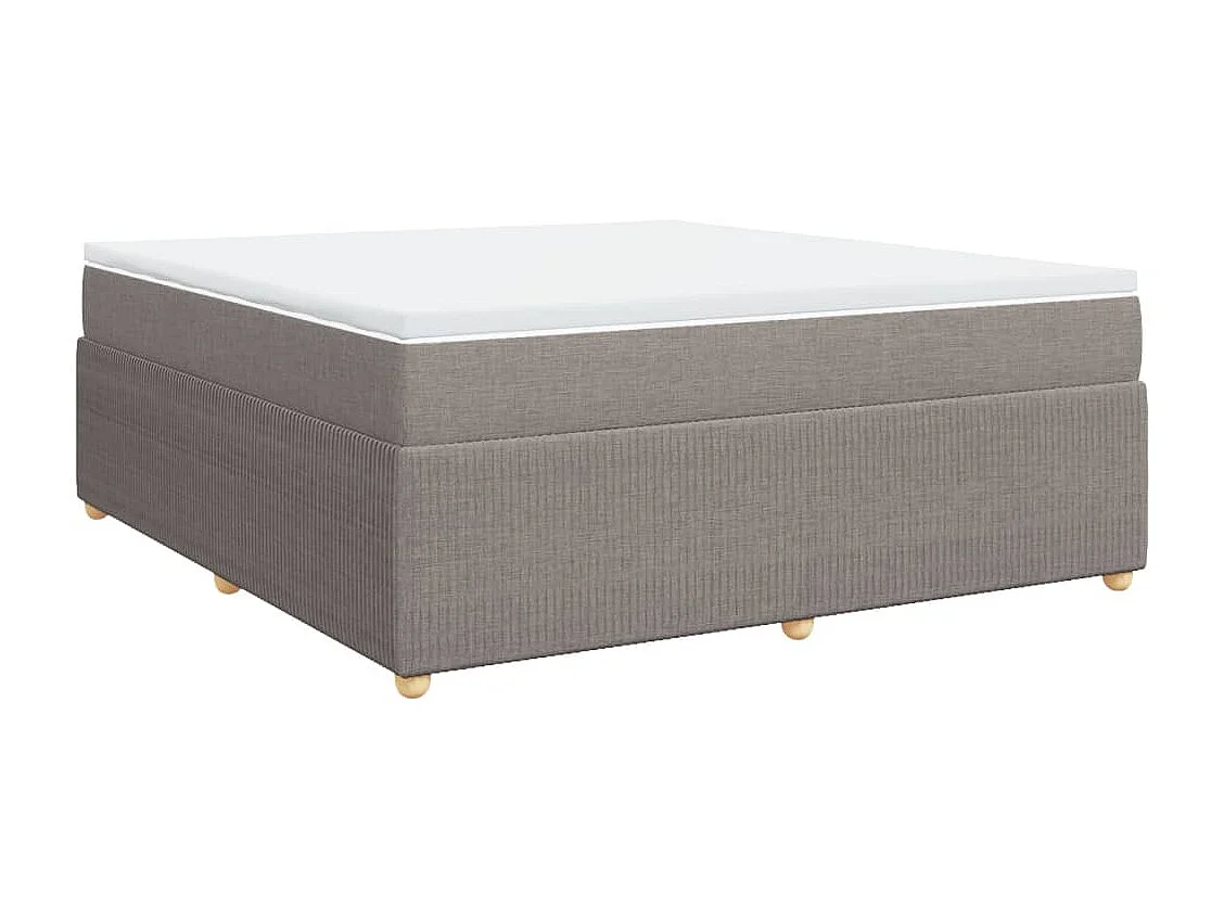 Sommier à lattes de lit avec matelas Taupe 180x200 cm Tissu