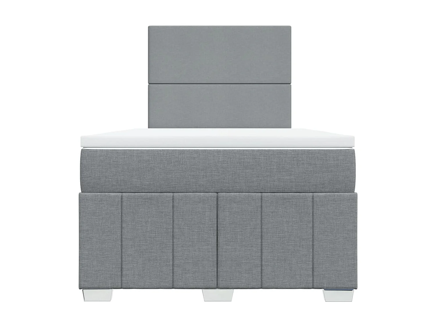 Sommier à lattes de lit avec matelas Gris clair 120x200cm Tissu