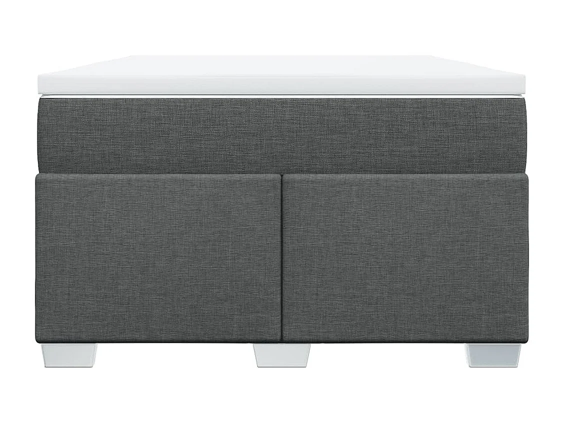 Sommier à lattes de lit avec matelas gris foncé 120x190cm tissu