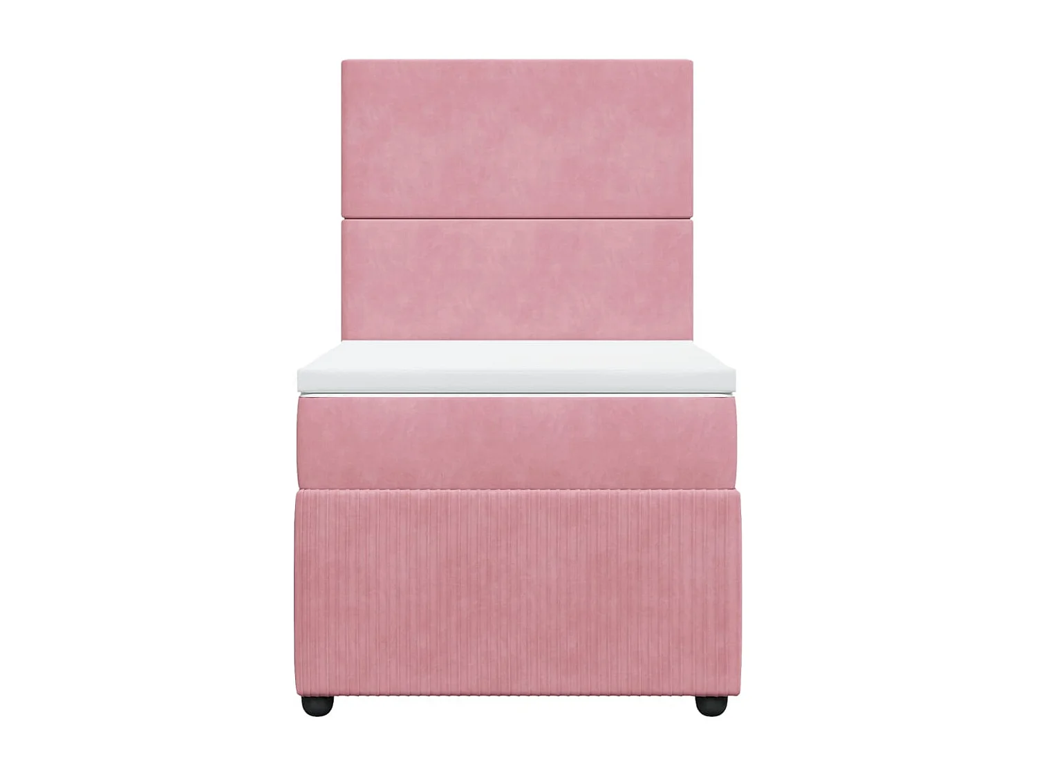 Cama com molas/colchão 90x200 cm veludo rosa