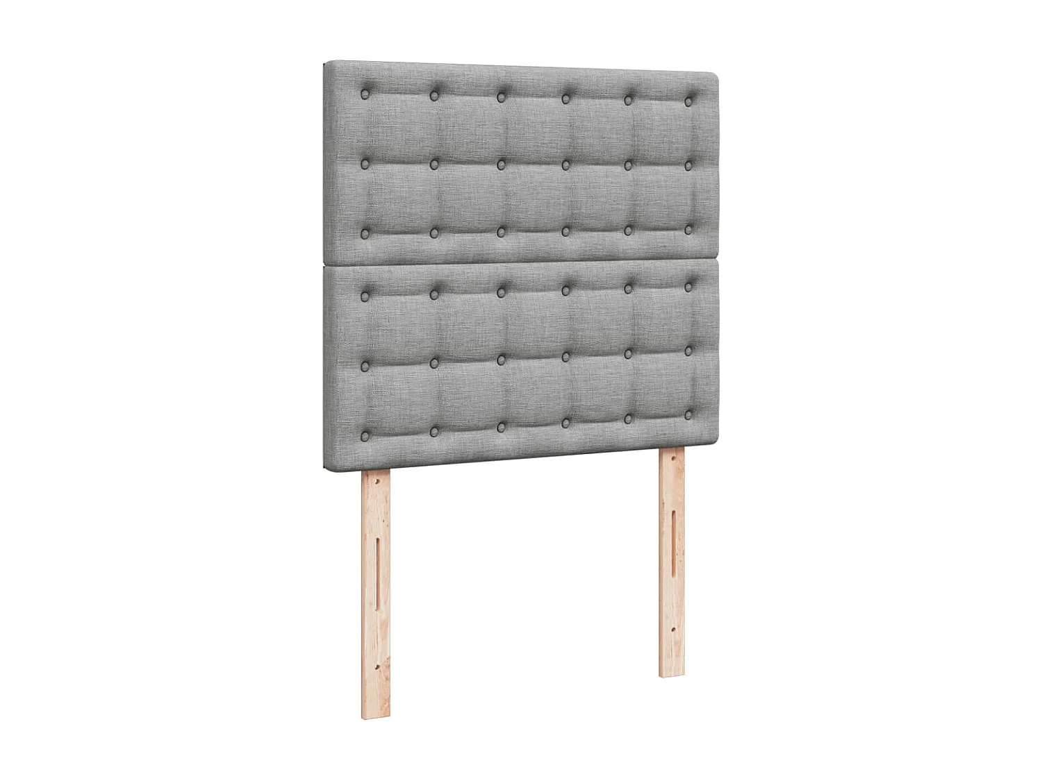 Cama box spring con colchón tela gris claro 90x200 cm