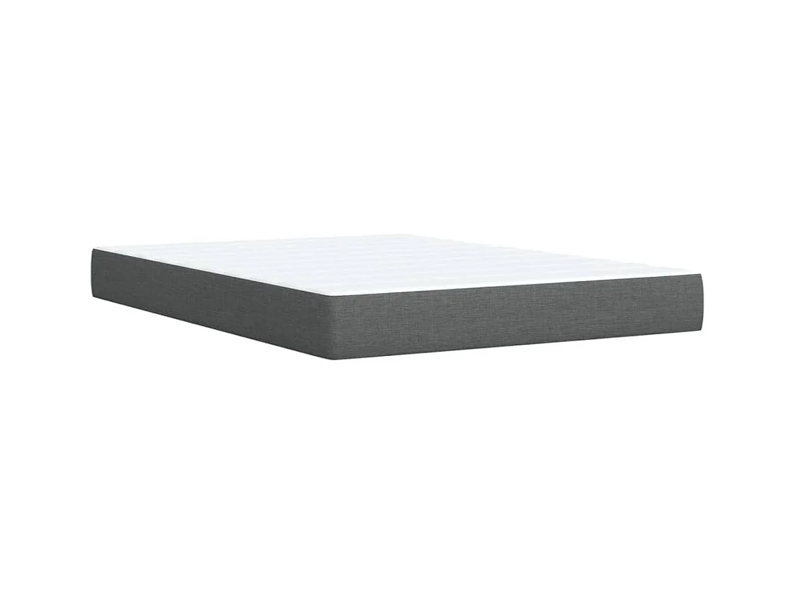 Sommier à lattes de lit avec matelas Gris foncé 160x200cm Tissu