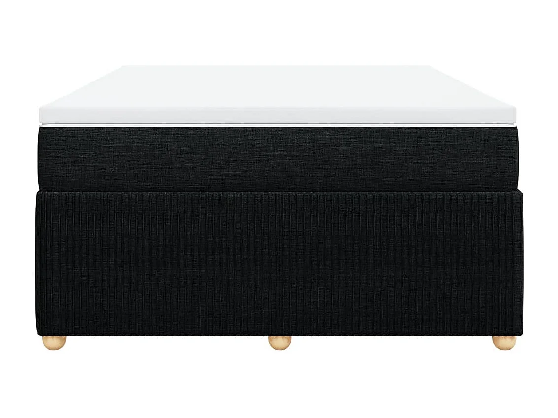 Cama com molas/colchão 160x200 cm tecido preto