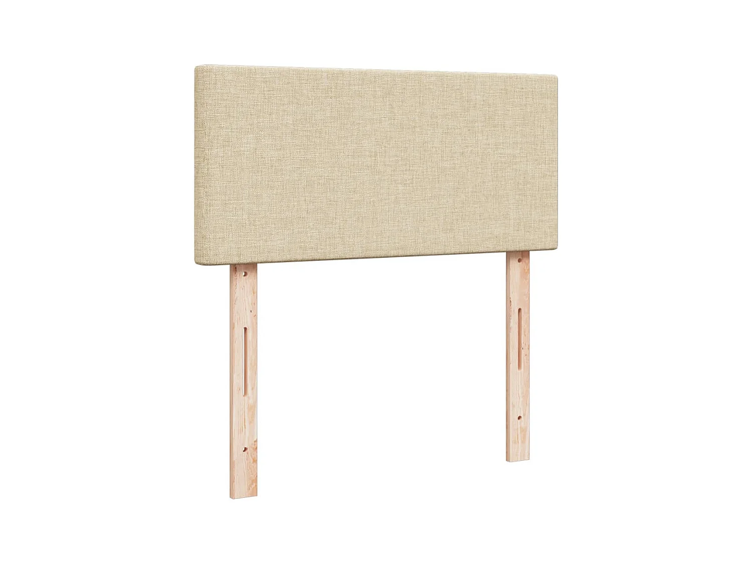 Sommier à lattes de lit avec matelas Crème 90x200 cm Tissu