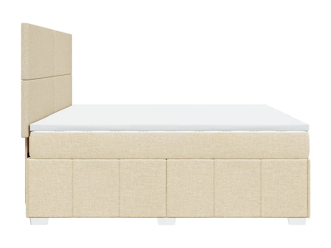 Cama com molas/colchão 180x200 cm tecido cor creme