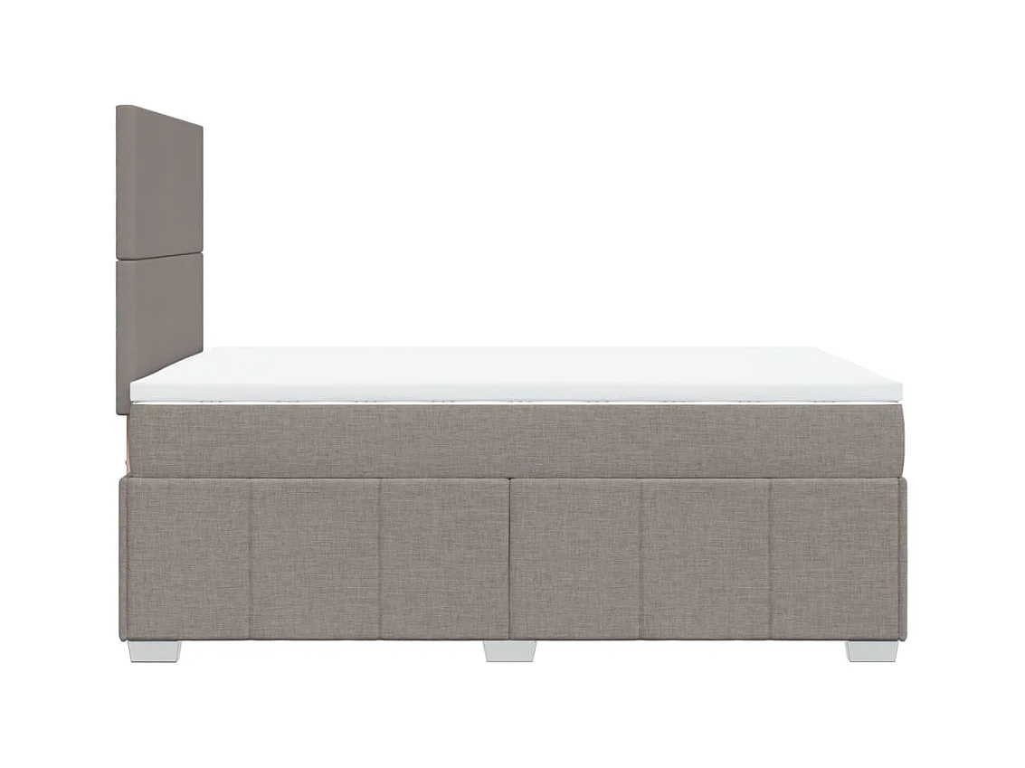 Sommier à lattes de lit avec matelas taupe 120x190 cm tissu