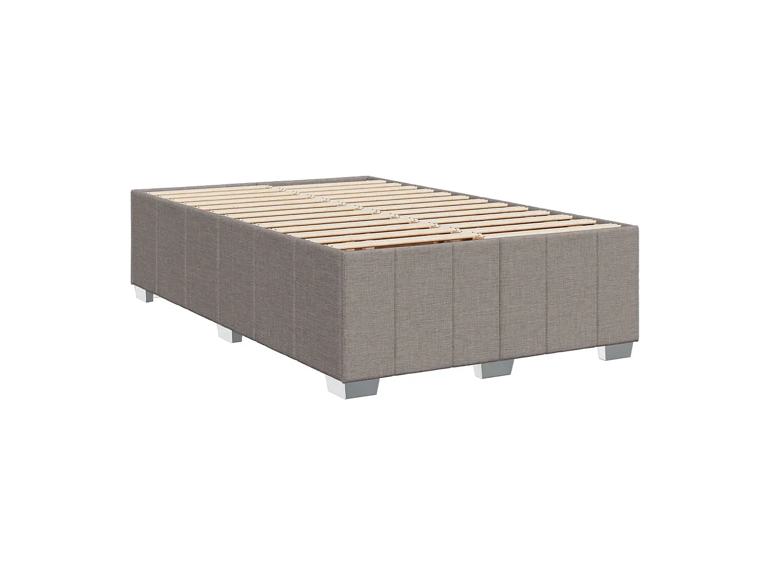 Sommier à lattes de lit avec matelas taupe 120x190 cm tissu