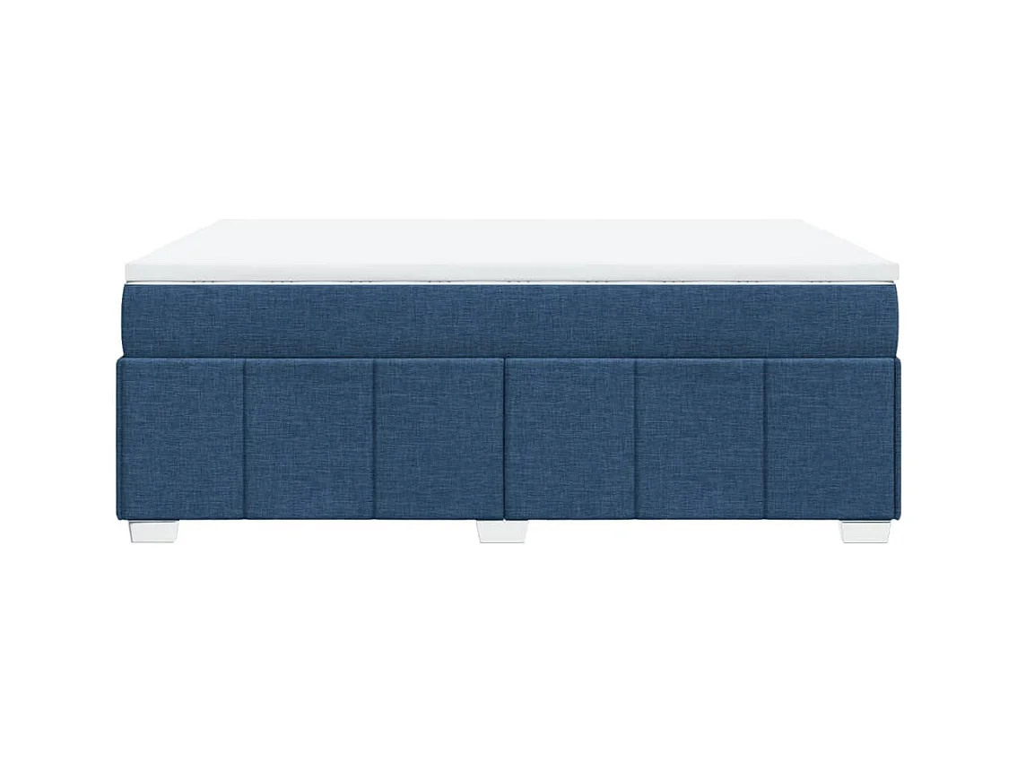 Sommier à lattes de lit avec matelas Bleu 140x200 cm Tissu