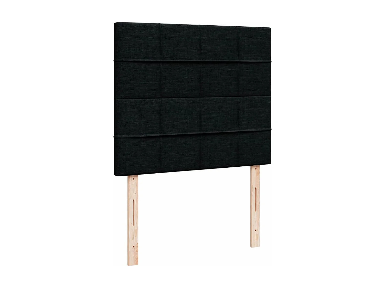Cama box spring con colchón tela negro 120x200 cm