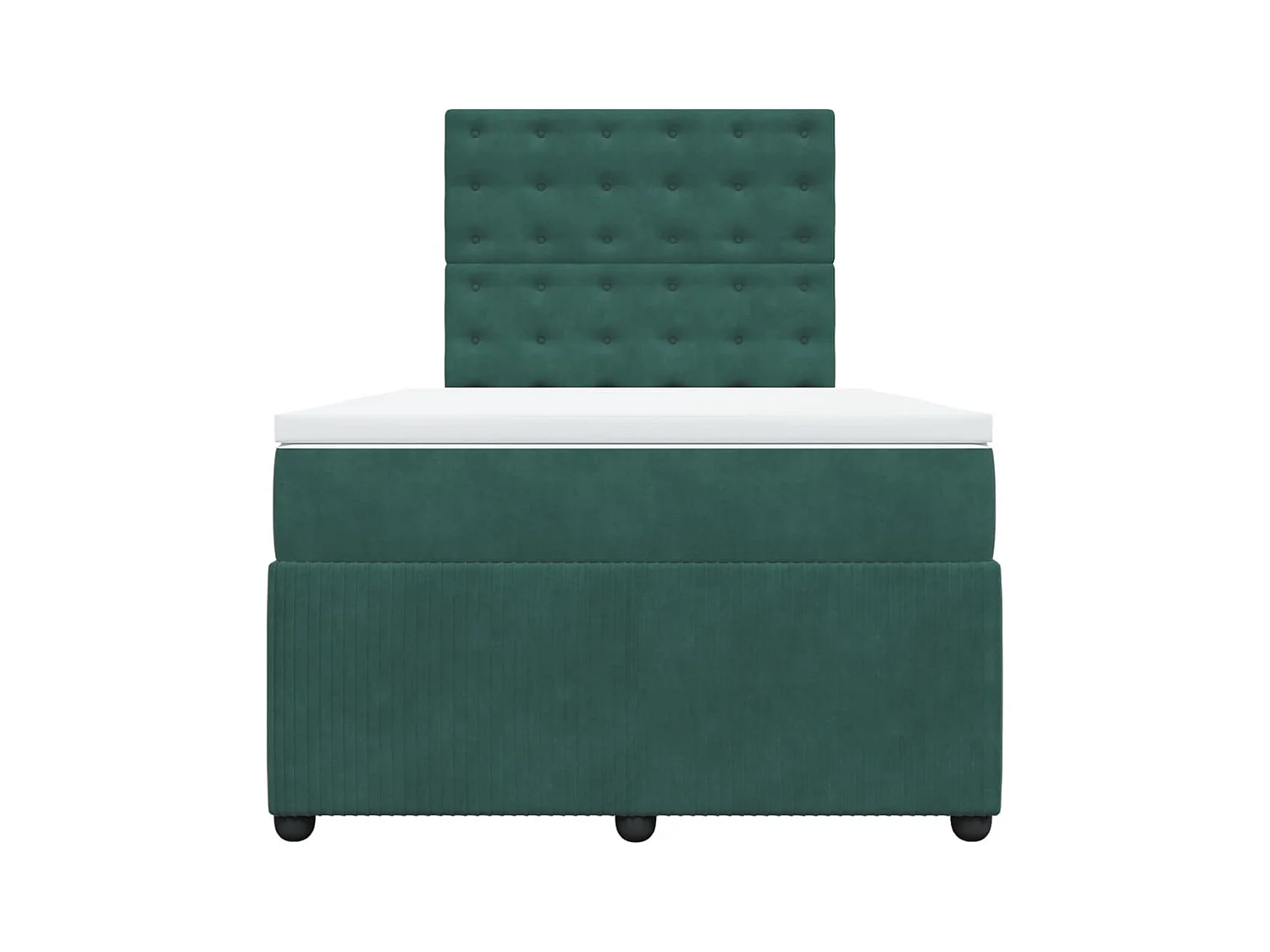 Sommier à lattes de lit avec matelas vert foncé 120x190 cm