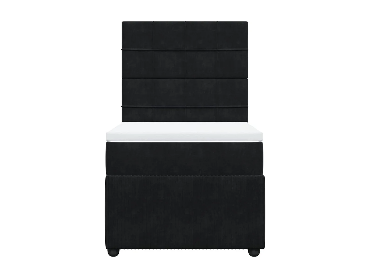 Sommier à lattes de lit et matelas Noir 80x200 cm Velours