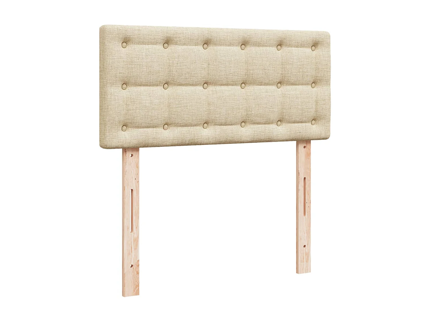 Sommier à lattes de lit avec matelas Crème 90x200 cm Tissu